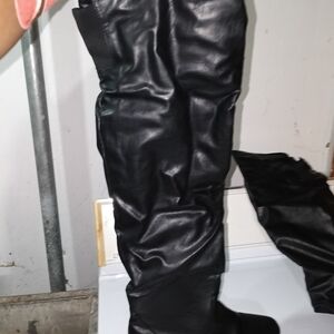 Black Knee-High Boots